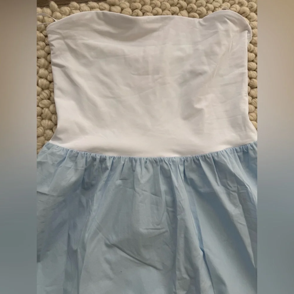 Aritzia Fluid Poplin Dress Skyline Blue - Picture 6 of 8